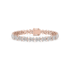 Marquise and Round LGD Floral Tennis Bracelet - 7 Inches