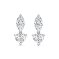4 ctw Marquise & Heart LGD Drop Earrings - 14K White Gold / F-VS2