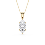 Marquise LGD 6-Prong Bail Solitaire Pendant - 16 to 18 Inches