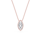 Marquise LGD Bezel Solitaire Slide Pendant - 16 to 18 Inches