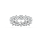 Arya 6 ½ ctw Marquise and Princess LGD Alternating Eternity Band - 14K White Gold