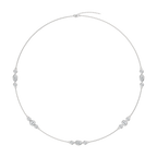4 ctw Marquise and Round LGD Trio Station Necklace - 18 Inches