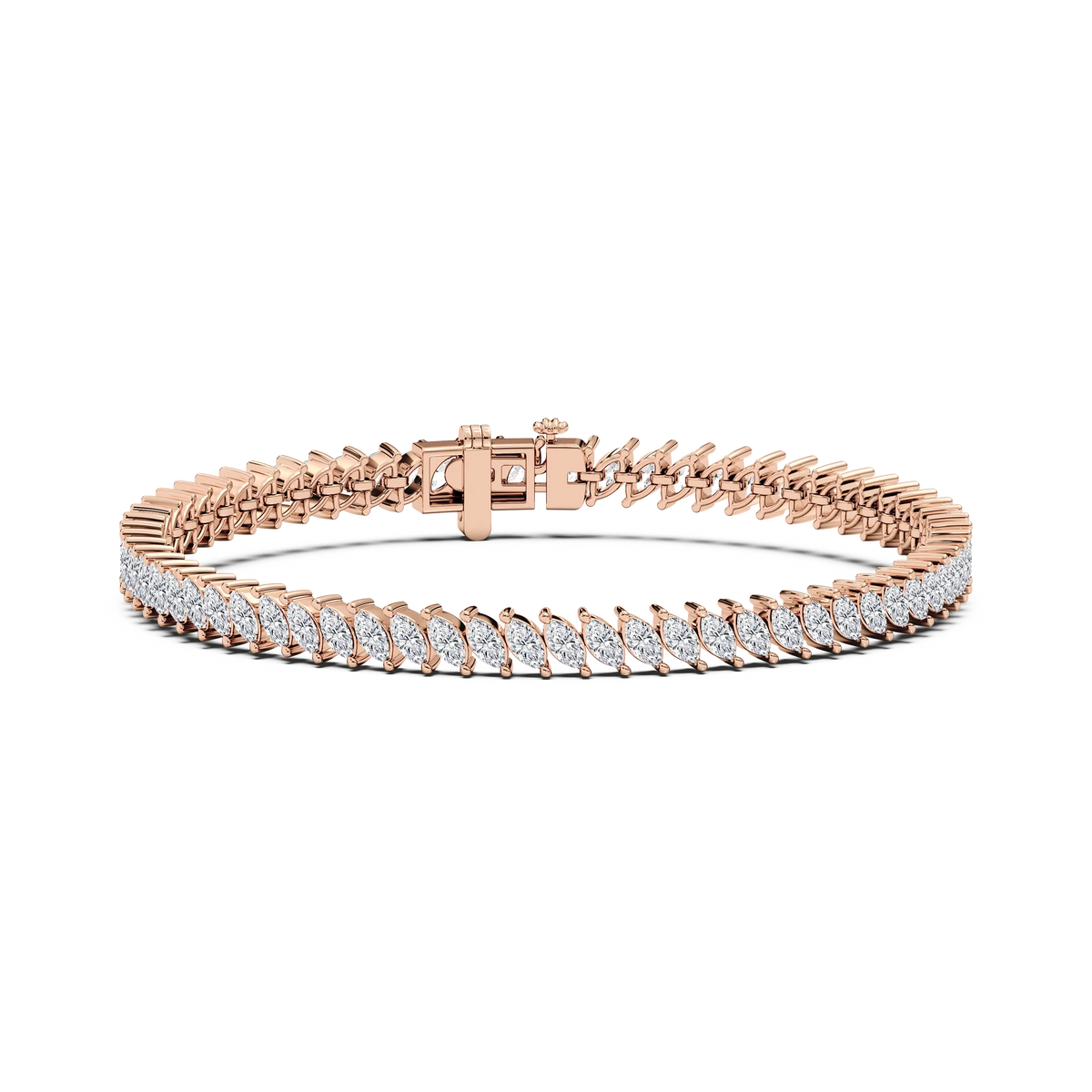 5 ¹⁄₄ ctw Marquise LGD Vine Tennis Bracelet  - 7 Inches