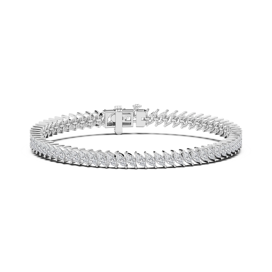5 ¹⁄₄ ctw Marquise LGD Vine Tennis Bracelet  - 7 Inches