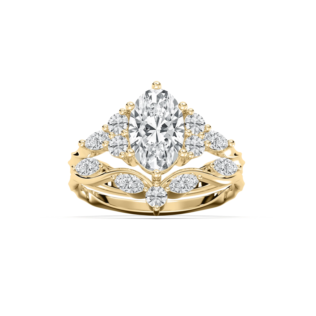 Maura 2 ¼ ctw Oval LGD Nature Inspired Vine Motif Wedding Set