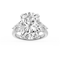 Meghan 16 ctw Elongated Cushion LGD Three Stone Engagement Ring - Signature Collection
