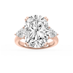 Meghan 16 ctw Elongated Cushion LGD Three Stone Engagement Ring - Signature Collection