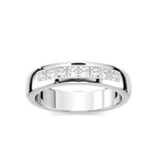 Melanie 2/5 ctw Princess LGD Channel Set Wedding Band - 18K White Gold