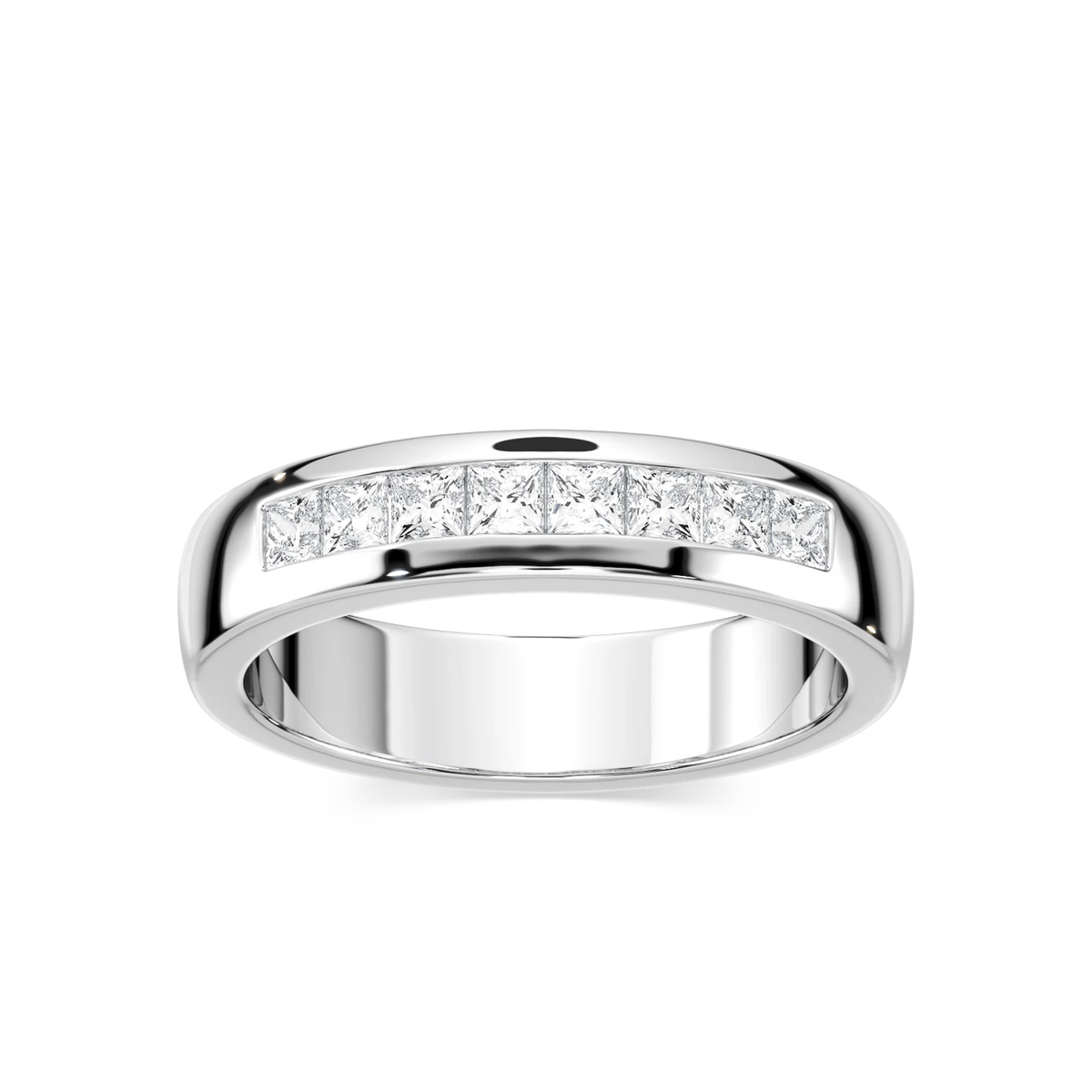 Melanie 2/5 ctw Princess LGD Channel Set Wedding Band - 18K White Gold