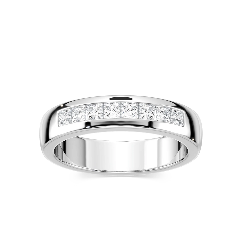 Melanie 2/5 ctw Princess LGD Channel Set Wedding Band - Platinum