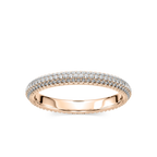 Stella 1 ¹⁄₄ ctw Round LGD Micro Pave Eternity Band - 14K Rose Gold