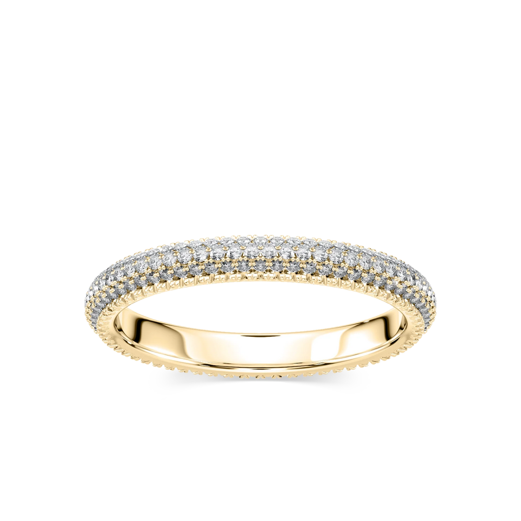 Stella 1 ¹⁄₄ ctw Round LGD Micro Pave Eternity Band - 18K Yellow Gold