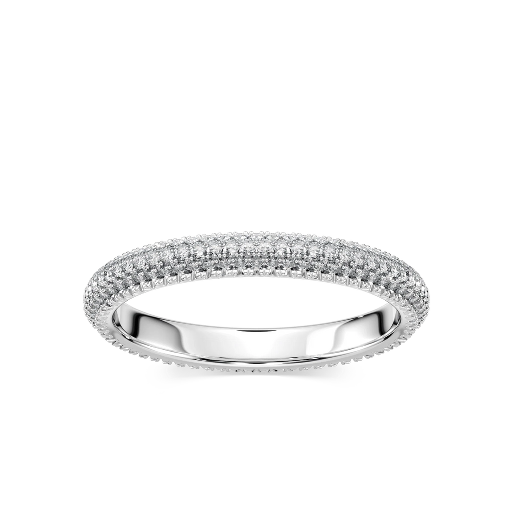 Stella 1 ¹⁄₄ ctw Round LGD Micro Pave Eternity Band - Platinum