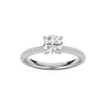 Winnie 2 1⁄5 ctw Round LGD Micropave Side Stone Engagement Ring - 14K White Gold