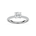 Winnie 2 1⁄5 ctw Round LGD Micropave Side Stone Engagement Ring - 14K White Gold