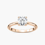 Millie LGD Hidden Halo Engagement Ring - 14K Rose Gold