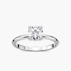 Millie LGD Hidden Halo Engagement Ring - 14K White Gold