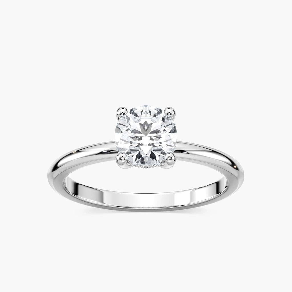 Millie LGD Hidden Halo Engagement Ring - Platinum