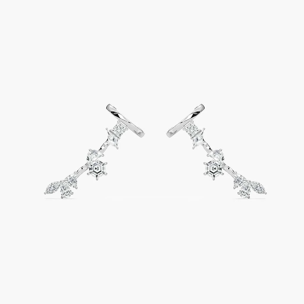 4 ½ ctw Multi-Shape LGD Cuff Earrings