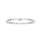 7 ctw Emerald and Oval LGD Bar Link Tennis Bracelet  - 7 Inches