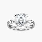Mia Round LGD Modern Solitaire Engagement Ring - 18K White Gold