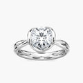 Mia Round LGD Modern Solitaire Engagement Ring - 14K White Gold