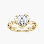 Mia Round LGD Modern Solitaire Engagement Ring - 18K Yellow Gold