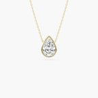 Pear LGD Modern Bezel Pendant - 18 Inches