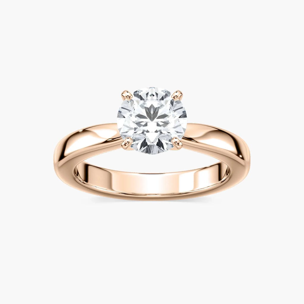 Riley LGD Tapered Solitaire Engagement Ring - 18K Rose Gold