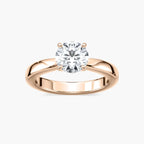 Riley LGD Tapered Solitaire Engagement Ring - 18K Rose Gold