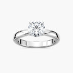 Riley LGD Tapered Solitaire Engagement Ring - 18K White Gold
