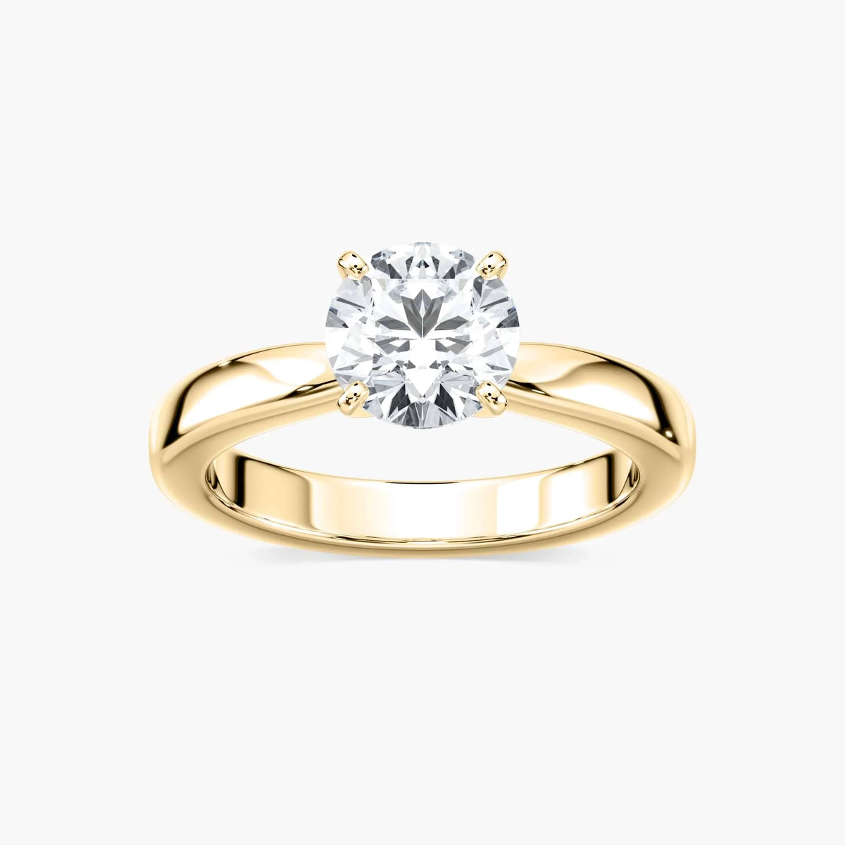 Riley LGD Tapered Solitaire Engagement Ring - 14K Yellow Gold