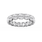 Morgan Round LGD Classic Four Prong Eternity Band - 14K White Gold / 5 ctw / F-VS2
