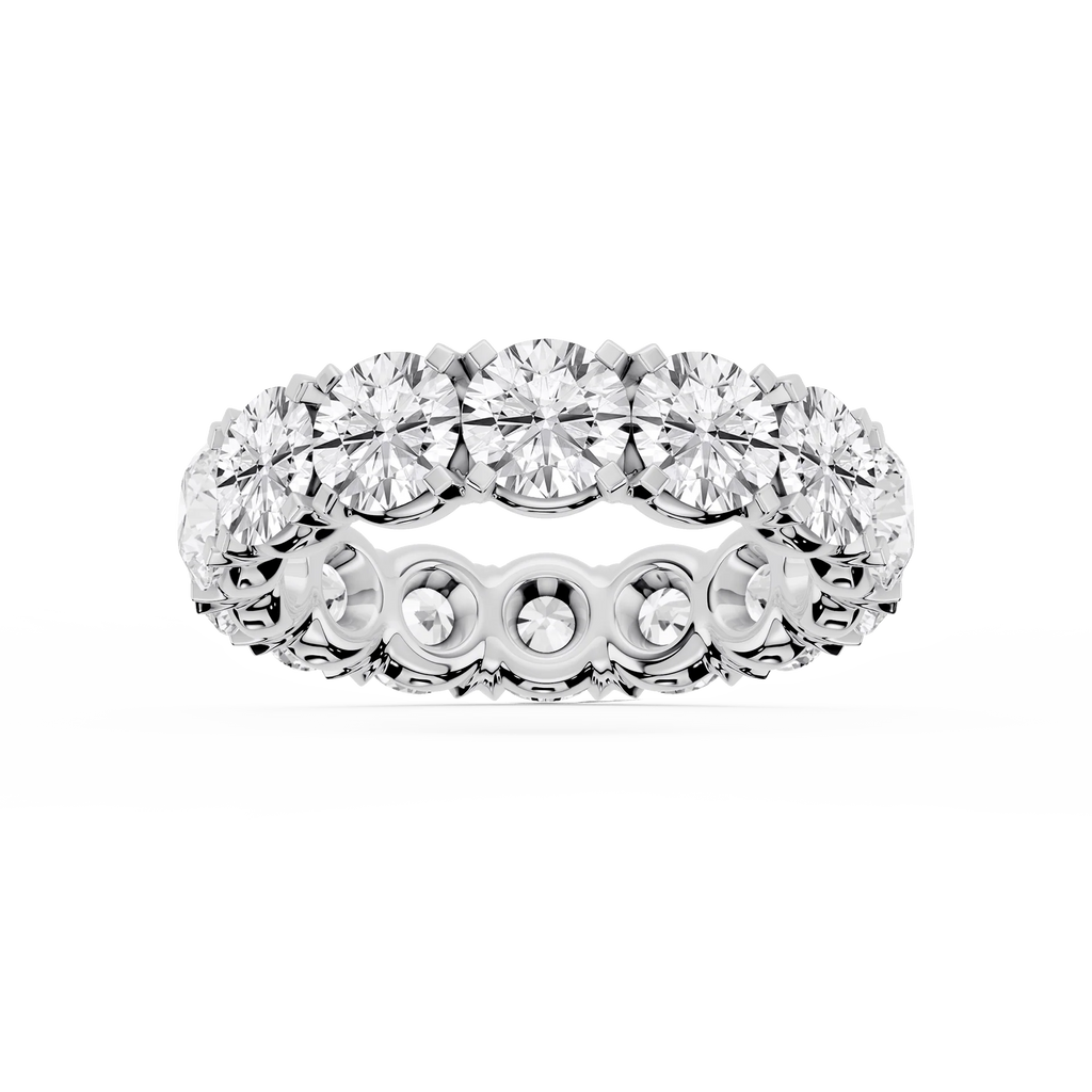 Morgan Round LGD Classic Four Prong Eternity Band - 14K White Gold / 7 ctw / F-VS2