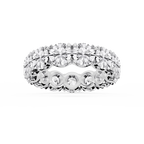 Morgan Round LGD Classic Four Prong Eternity Band - 14K White Gold / 9 ctw / F-VS2