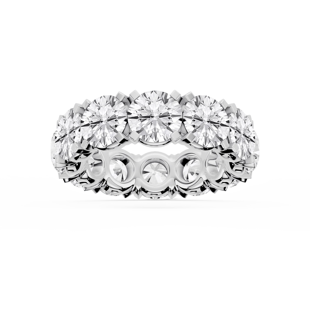Morgan Round LGD Classic Four Prong Eternity Band - 14K White Gold / 10 ctw / F-VS2