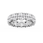 Morgan Round LGD Classic Four Prong Eternity Band - 14K White Gold / 10 ctw / F-VS2