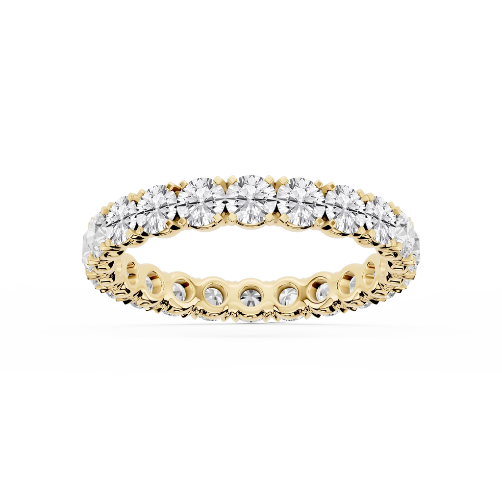 Morgan Round LGD Classic Four Prong Eternity Band - 14K Yellow Gold / 2 ctw / F-VS2