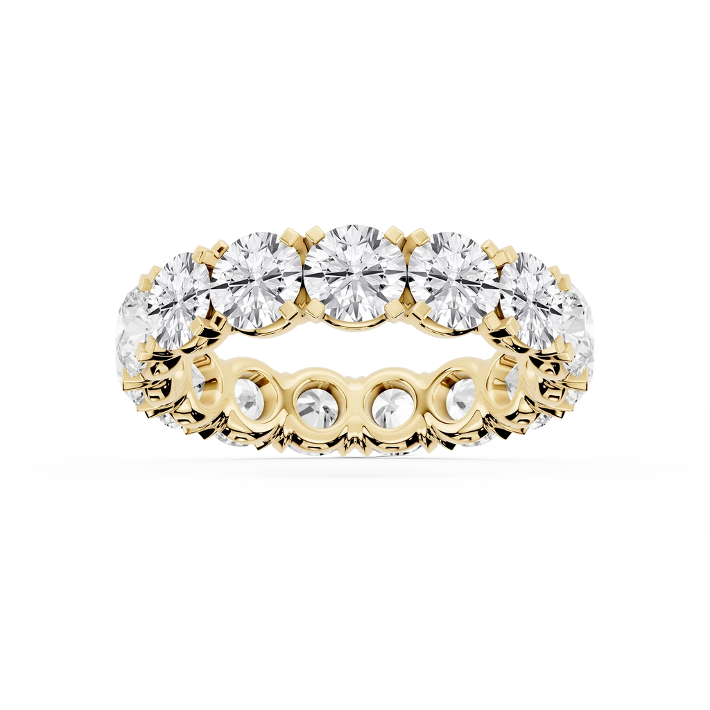 Morgan Round LGD Classic Four Prong Eternity Band - 14K Yellow Gold / 6 ctw / F-VS2