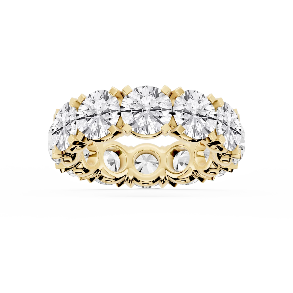 Morgan Round LGD Classic Four Prong Eternity Band - 14K Yellow Gold / 10 ctw / F-VS2