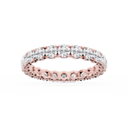 Morgan Round LGD Classic Four Prong Eternity Band - 14K Rose Gold / 2 ctw / F-VS2