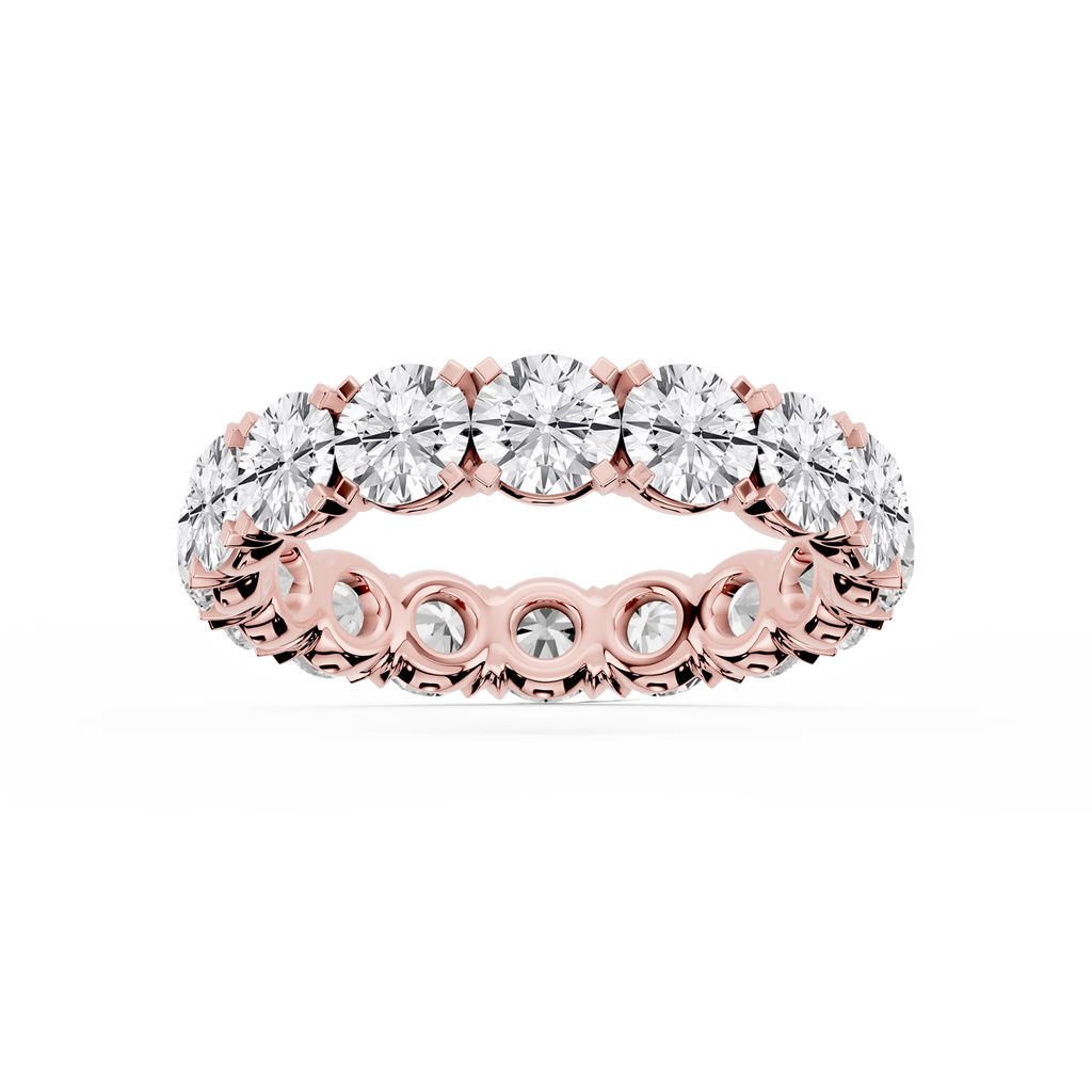 Morgan Round LGD Classic Four Prong Eternity Band - 14K Rose Gold / 4 ctw / F-VS2