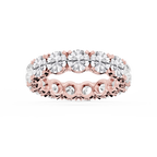 Morgan Round LGD Classic Four Prong Eternity Band - 14K Rose Gold / 6 ctw / F-VS2
