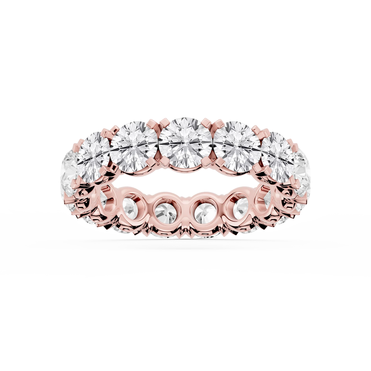Morgan Round LGD Classic Four Prong Eternity Band - 14K Rose Gold / 6 ctw / F-VS2