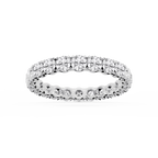 Morgan Round LGD Classic Four Prong Eternity Band - 18K White Gold / 2 ctw / F-VS2
