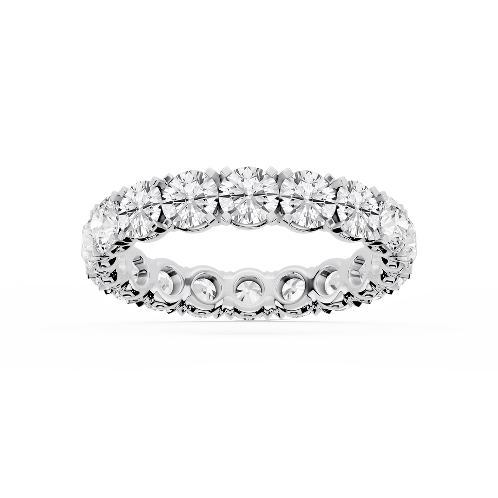 Morgan Round LGD Classic Four Prong Eternity Band - 18K White Gold / 3 ctw / F-VS2