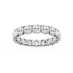 Morgan Round LGD Classic Four Prong Eternity Band - 18K White Gold / 3 ctw / F-VS2