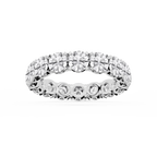 Morgan Round LGD Classic Four Prong Eternity Band - 18K White Gold / 4 ctw / F-VS2