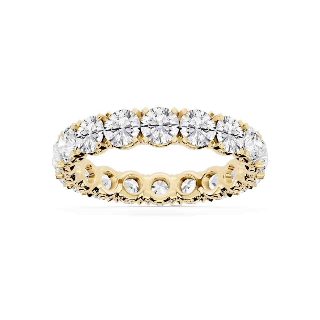 Morgan Round LGD Classic Four Prong Eternity Band - 18K Yellow Gold / 3 ctw / F-VS2
