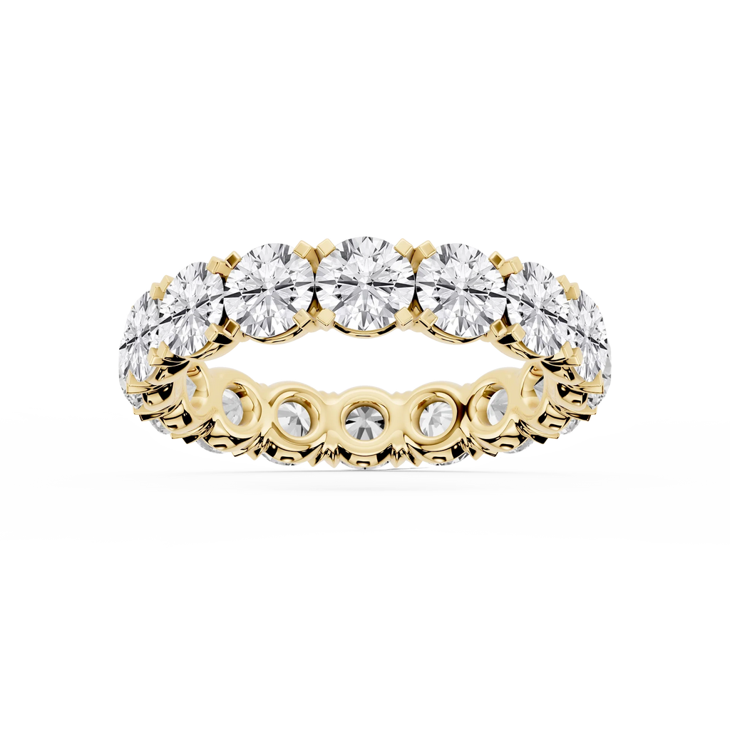 Morgan Round LGD Classic Four Prong Eternity Band - 18K Yellow Gold / 4 ctw / F-VS2